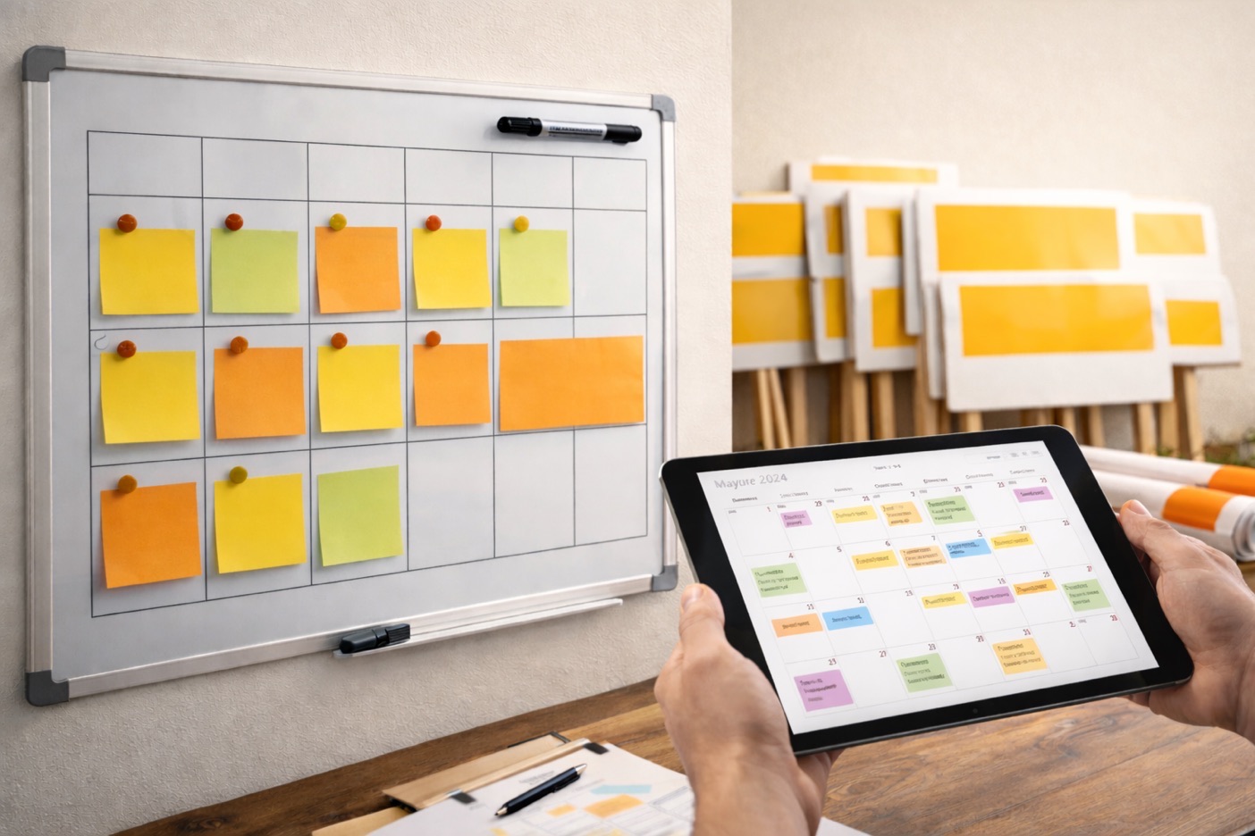 Calendrier d'affichage pour événement local