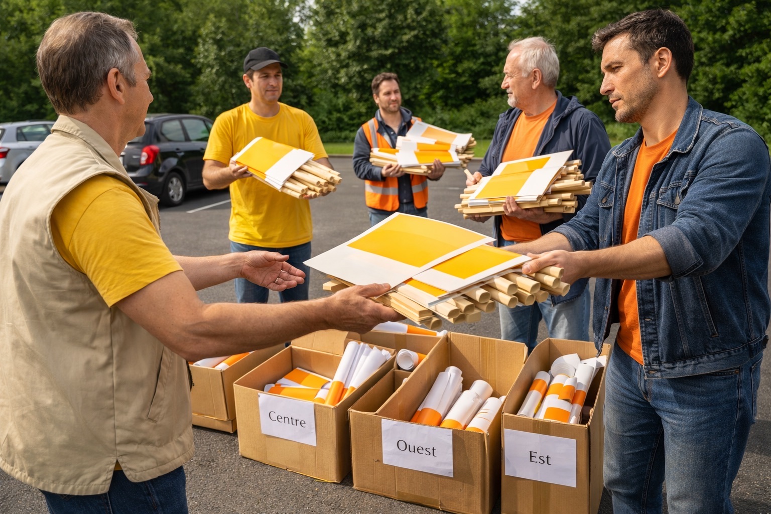 Répartition des supports entre poseurs