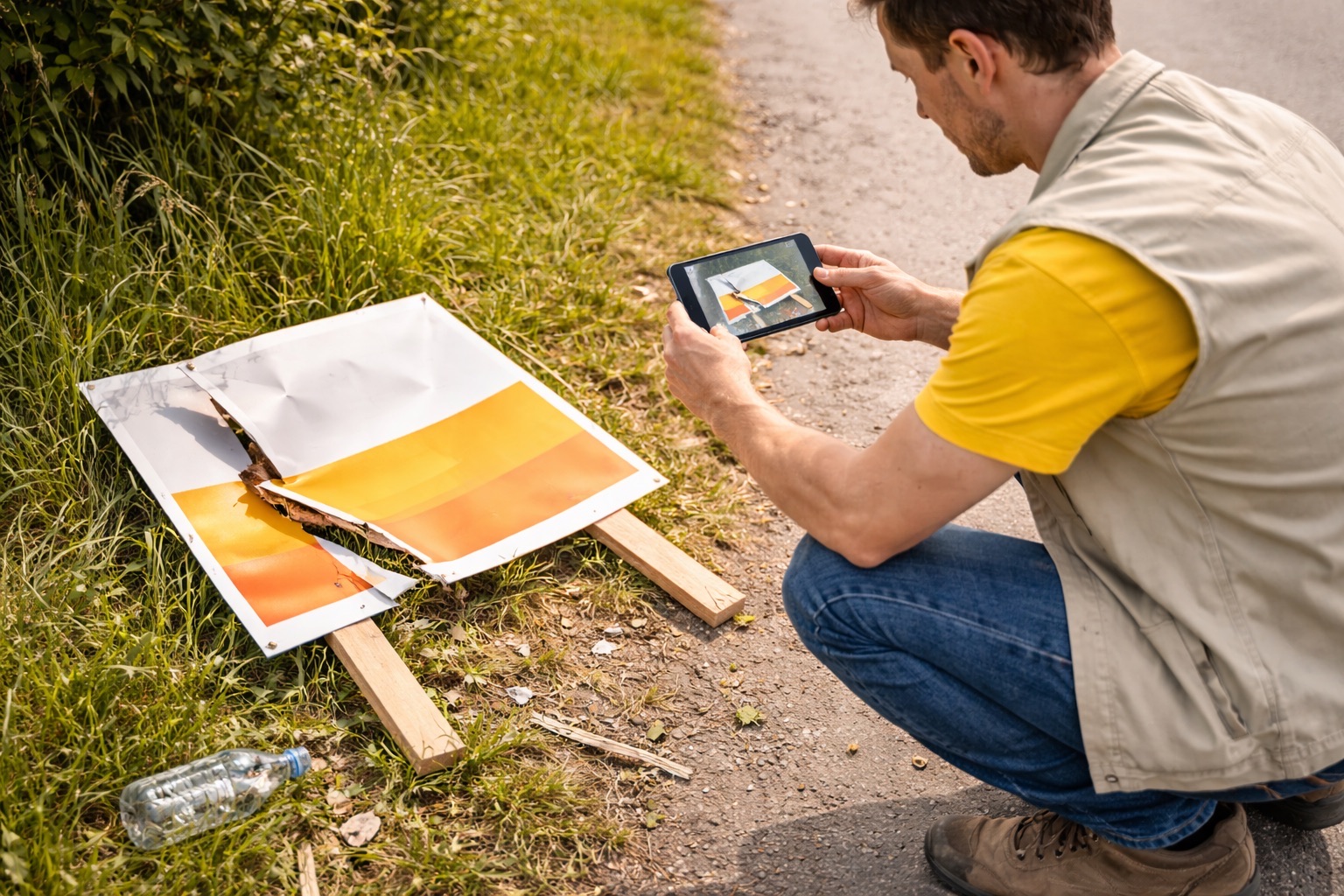 Support perdu ou cassé en affichage terrain